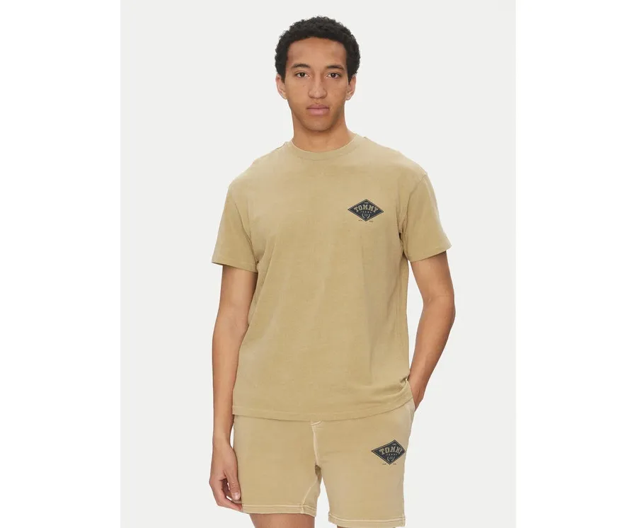 obrazek 1 Tommy Jeans T-Shirt Varsity DM0DM20806 Beżowy Relaxed Fit