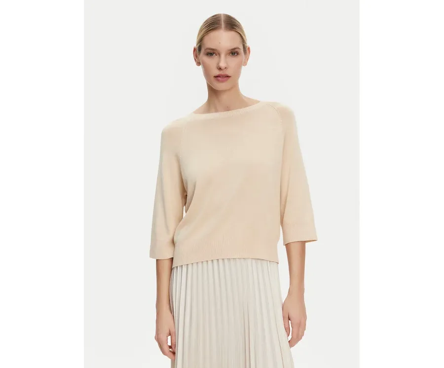 obrazek 1 Kontatto Sweter 3M0505C Beżowy Regular Fit