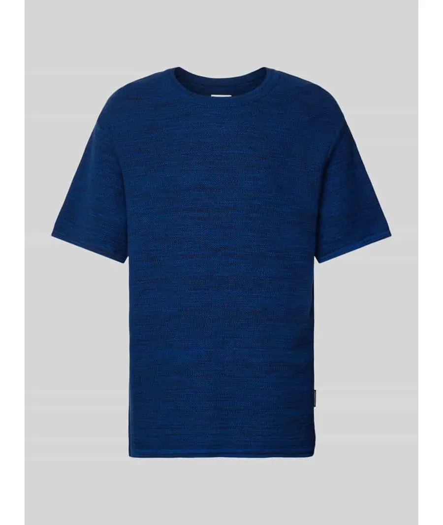 obrazek 1 T-shirt z prążkowanym, okrągłym dekoltem model ‘AAMBROSIO’