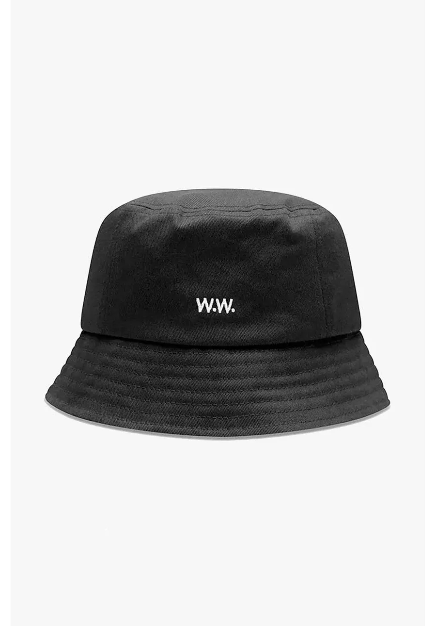 obrazek 1 Wood Wood kapelusz bawełniany Ossian Bucket Hat 12240817-7083 BLACK kolor czarny bawełniany 12240817.7083-DUSTYGREEN