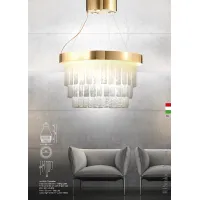 Picture Metal ring chandelier with Murano glass elements - Il Paralume Marina