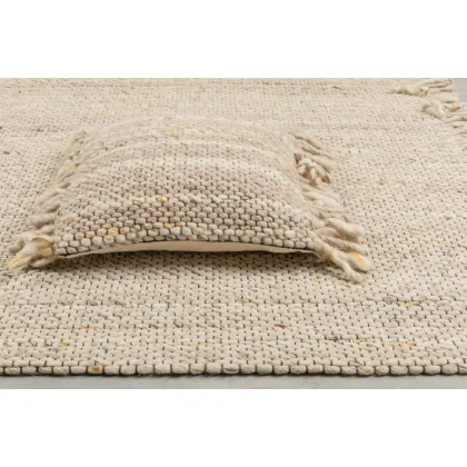 Zdjęcie Beżowy ręcznie wykonany elegancki dywan - Zuiver