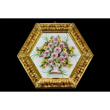 Zdjęcie Elegancki porcelanowy obraz do salonu