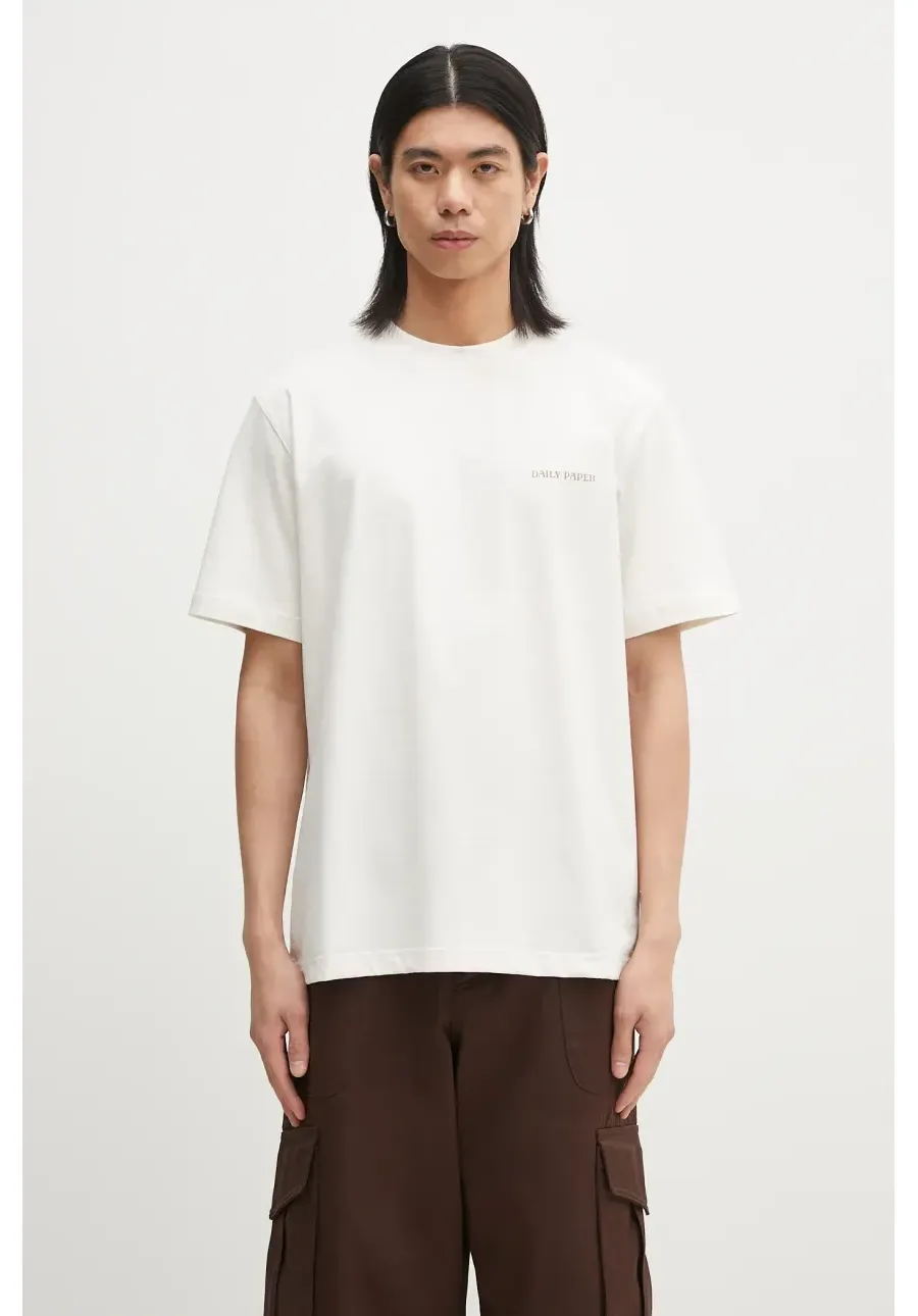 obrazek 1 Daily Paper t-shirt bawełniany Craft T-Shirt męski kolor beżowy z nadrukiem 2511045