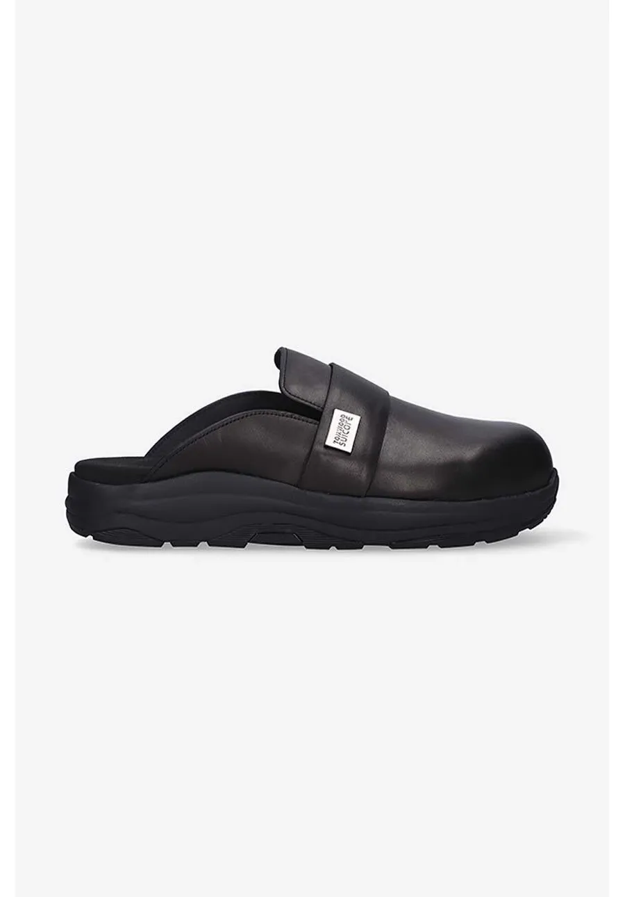 obrazek 1 Suicoke klapki skórzane x Tom Wood męskie kolor czarny 316LTW.LTW-BLACK