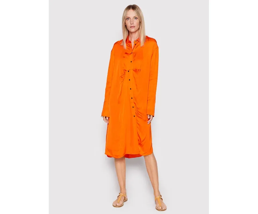 obrazek 1 Herskind Sukienka koszulowa Barba 4422370 Pomarańczowy Oversize