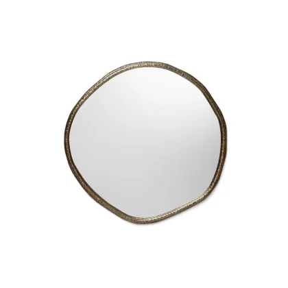 Zdjęcie Lustro wykonane z mosiądzu z jasnym wykończeniem do luksusowego wnętrza - Ginger & Jagger