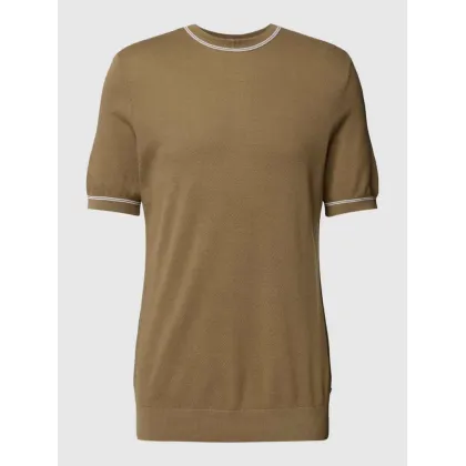 Zdjęcie T-shirt z paskami w kontrastowym kolorze model ‘Oricco’