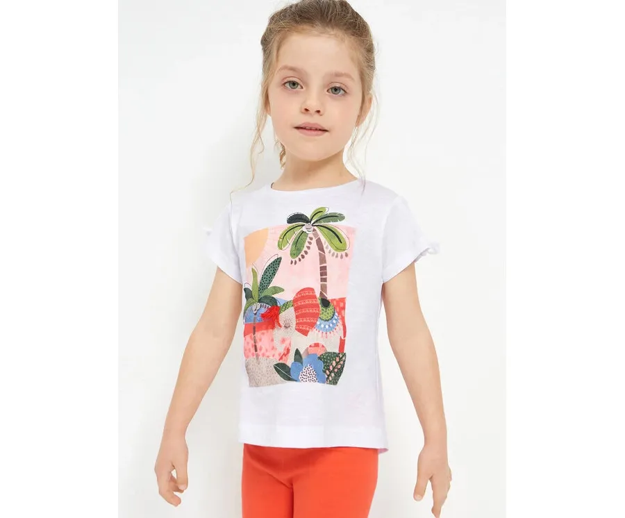 obrazek 1 Mayoral Komplet t-shirt i legginsy 3783 Pomarańczowy Regular Fit