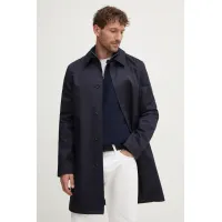 Zdjęcie A.P.C. płaszcz bawełniany mac ville kolor granatowy przejściowy COZBA.H01103
