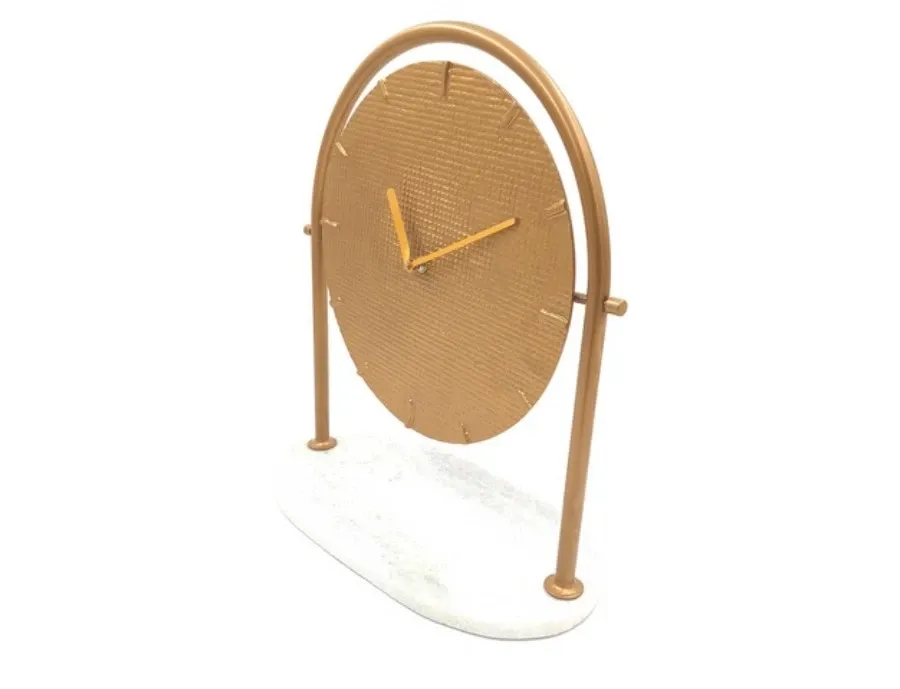 picture 2 Exclusive metal clock on a marble base