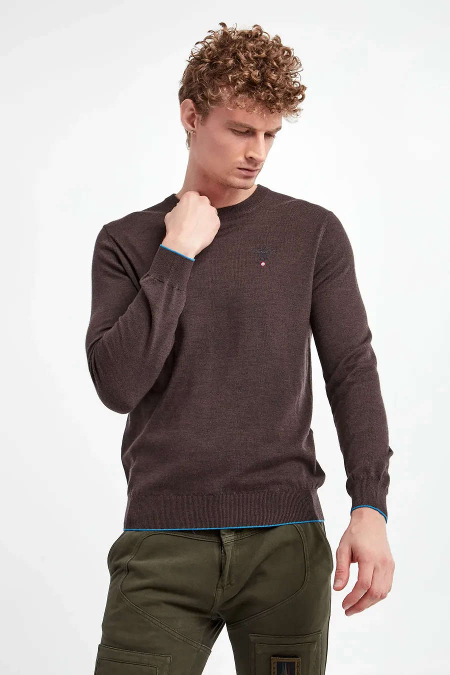obrazek 1 Sweter męski wełniany AERONAUTICA MILITARE Aeronautica Militare