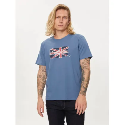 Zdjęcie Pepe Jeans T-Shirt Clag PM509384 Niebieski Regular Fit