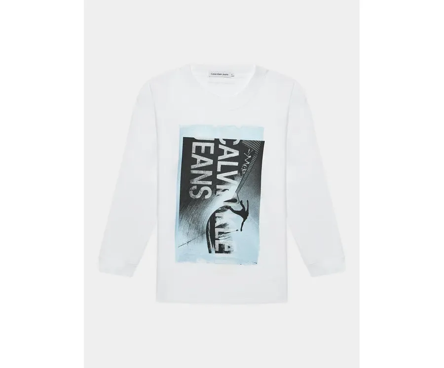 obrazek 1 Calvin Klein Jeans Bluzka Photograph IB0IB01987 Biały Loose Fit