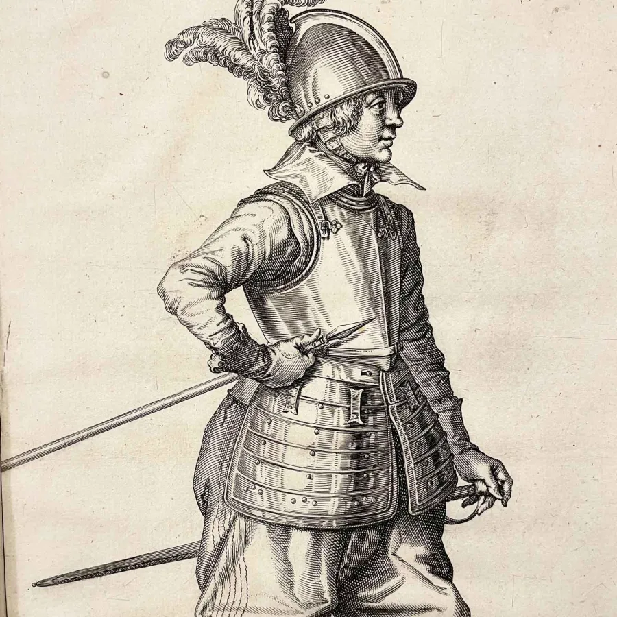 obrazek 3 Jacob De Gheyn, żołnierz z XVI wieku z bronią i zbroją