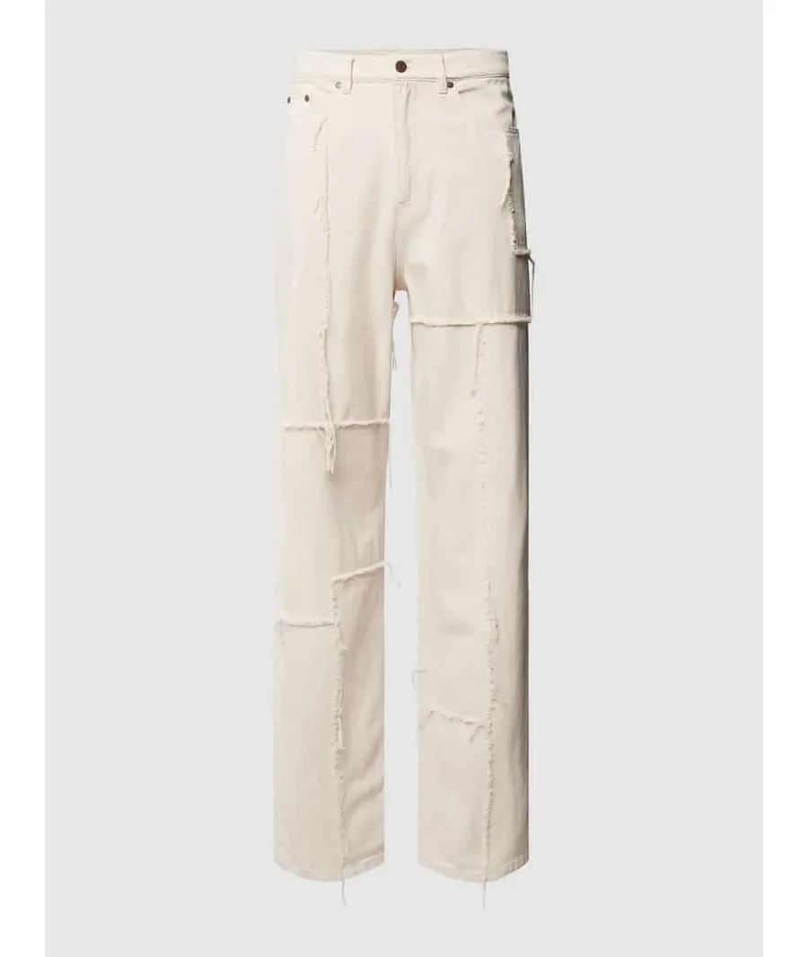 obrazek 1 Jeansy o kroju regular fit w patchworkowym stylu