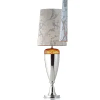 Picture Stylish table lamp with a colored crystal and a double switch - Il Paralume Marina