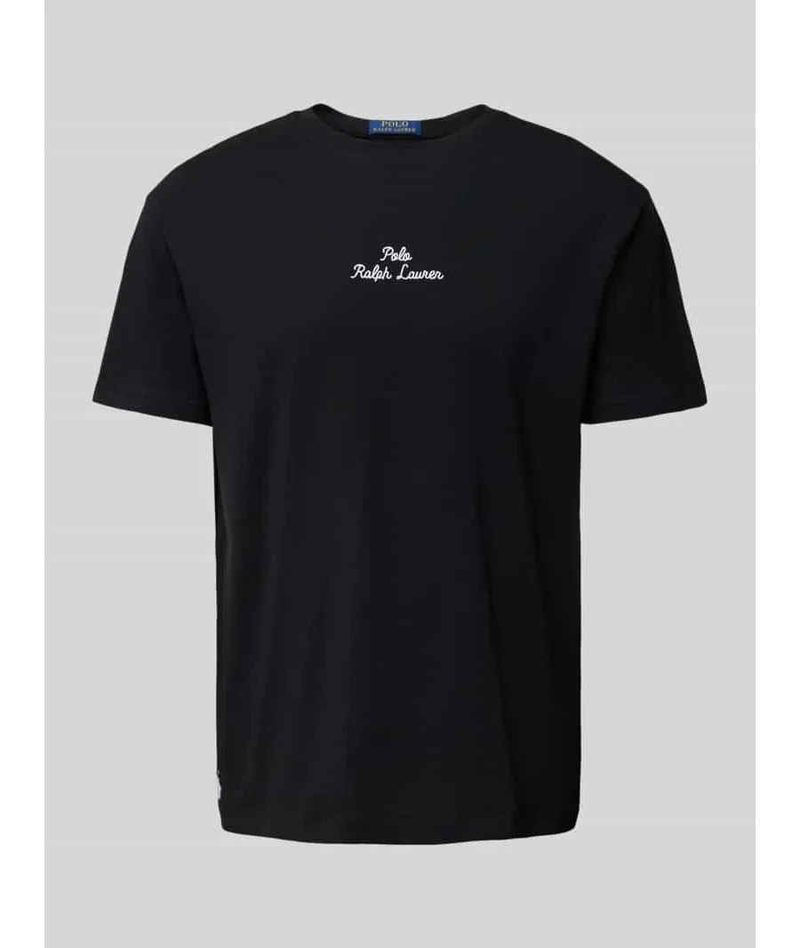 obrazek 1 T-shirt o kroju regular fit z wyhaftowanym logo