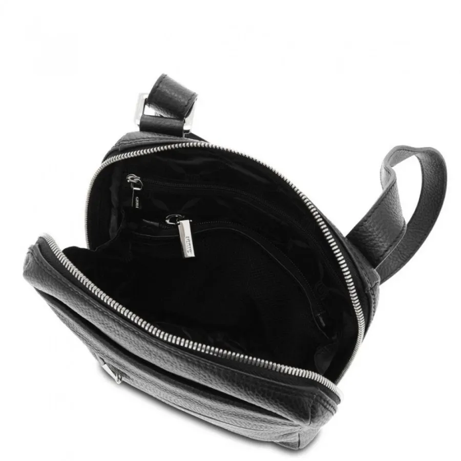 obrazek 4 Czarna męska torba ze skóry - Giudi