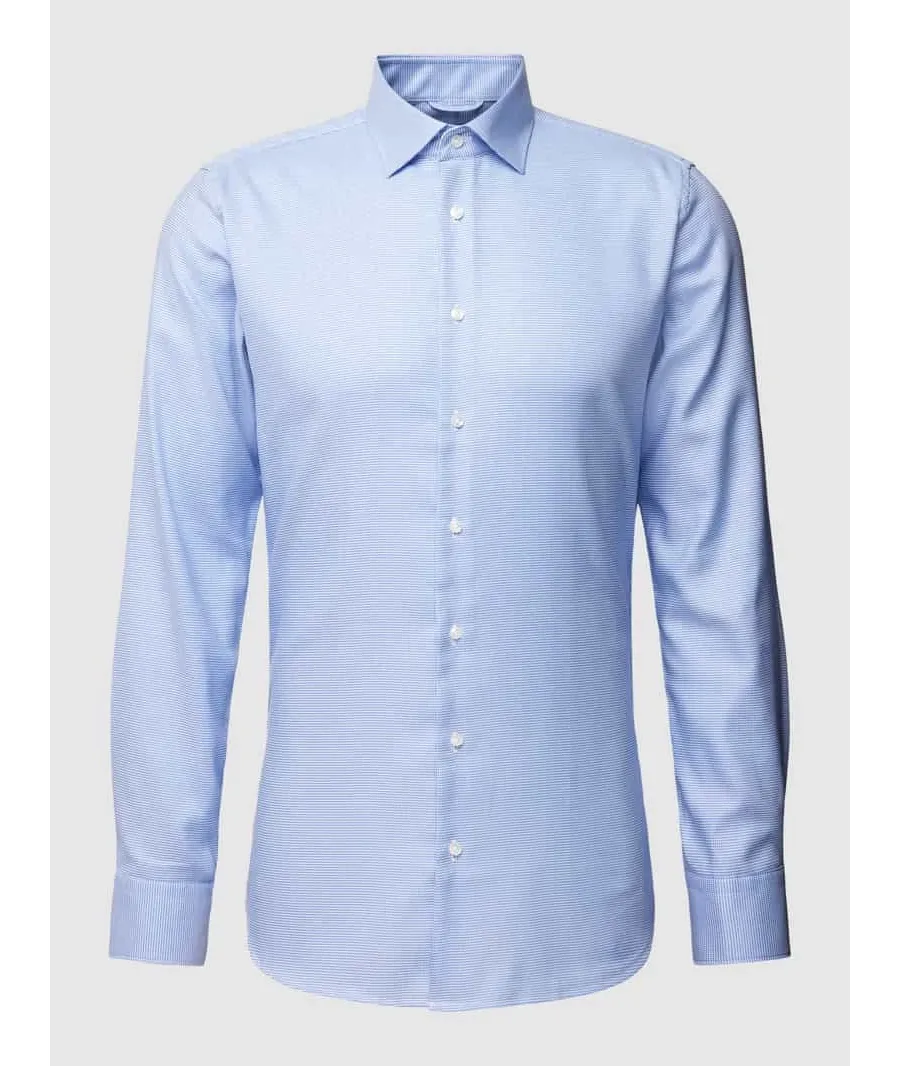 obrazek 1 Koszula biznesowa o kroju super slim fit z jednolitą fakturą