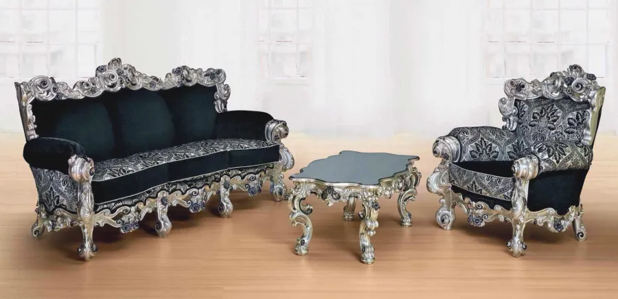 obrazek 1 Piękna włoska bogato zdobiona sofa w stylu antycznym – Morello Gianpaolo