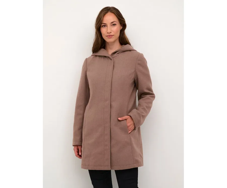 obrazek 1 Cream Płaszcz wełniany Crysta 10611658 Brązowy Straight Fit
