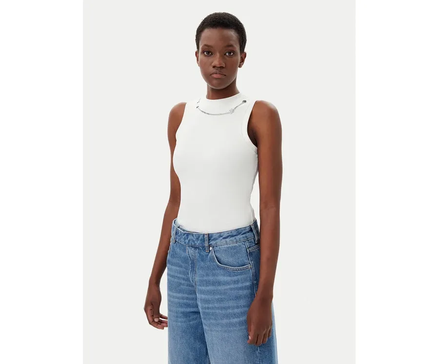 obrazek 1 HUGO Top Delanive 50534050 Biały Slim Fit