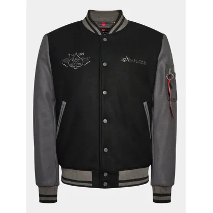 Zdjęcie Alpha Industries Kurtka bomber Varsity Air Force 138107 Czarny Regular Fit
