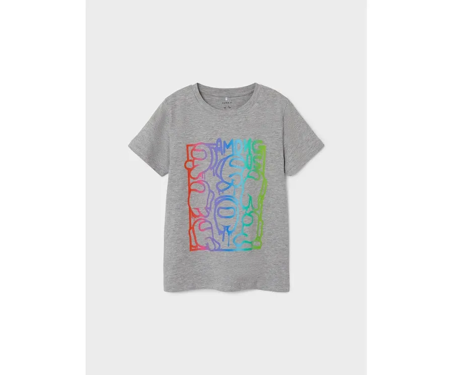 obrazek 1 NAME IT T-Shirt AMONGUS Jish 13225980 Szary Regular Fit
