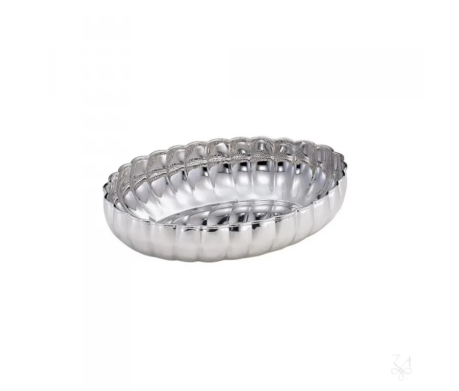 obrazek 1 Piękna stylowa owalna miska ze srebra - Zaramella Argenti