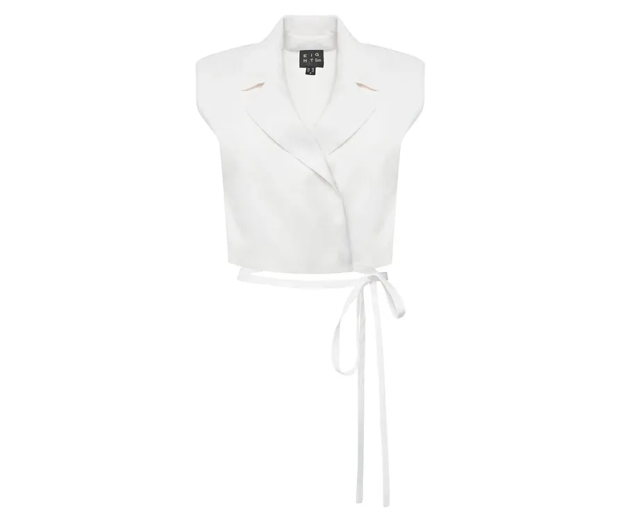 obrazek 1 ACCESS FASHION Kamizelka 53-1028-195 Biały Slim Fit