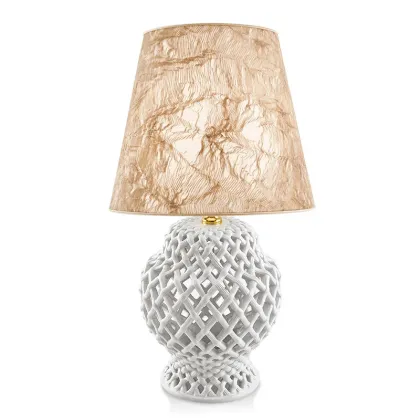 Zdjęcie Filigranowa lampa z ceramiki - dwa warianty
