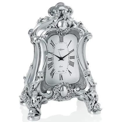 Picture Ornate silver-plated baroque watch