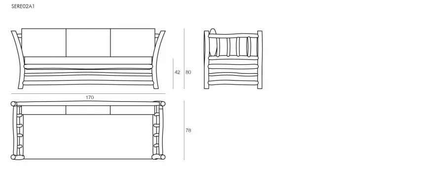 obrazek 3 Unikatowa ogrodowa sofa Serengeti
