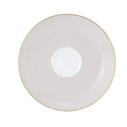 Zdjęcie Prestiżowy porcelanowy spodek z szaro złotym zdobieniem – Tettau