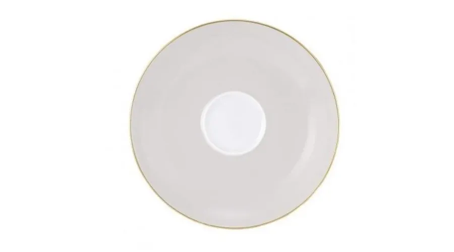 obrazek 1 Prestiżowy porcelanowy spodek z szaro złotym zdobieniem – Tettau