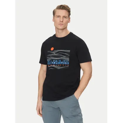 Zdjęcie Napapijri T-Shirt S-Buti NP0A4INM Czarny Regular Fit