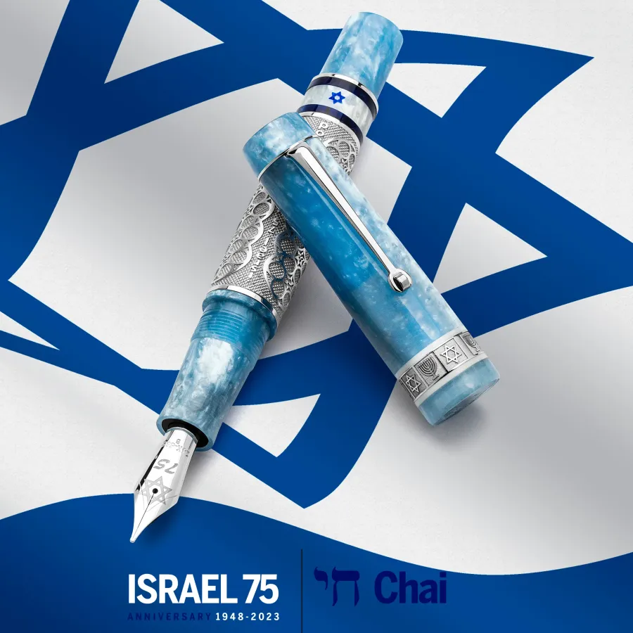 obrazek 1 Eleganckie pióro wieczne Leonardo ,,Israel 75 CHAI