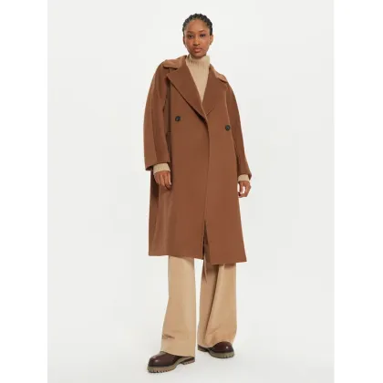 Zdjęcie Weekend Max Mara Płaszcz wełniany Resina 2425016092 Brązowy Regular Fit