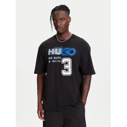 Zdjęcie HUGO T-Shirt Nesite 50544168 Czarny Loose Fit