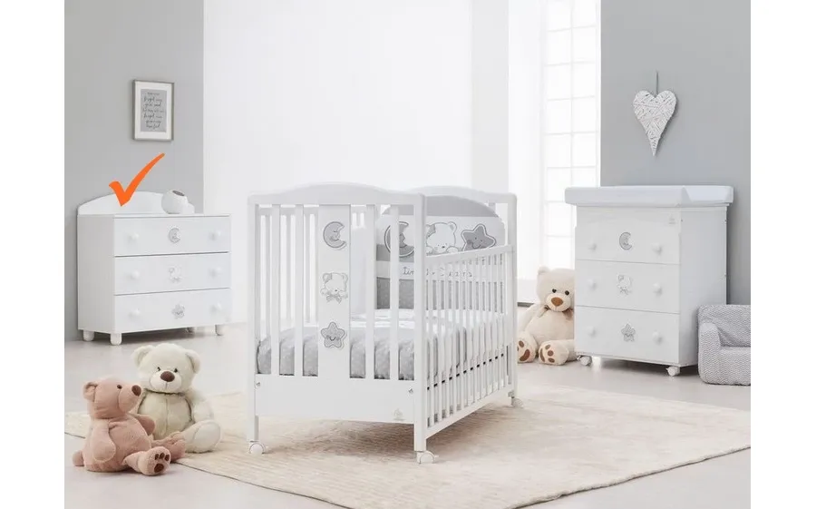 obrazek 1 Niepowtarzalna biała komoda do sypialni niemowlęcej - Italbaby