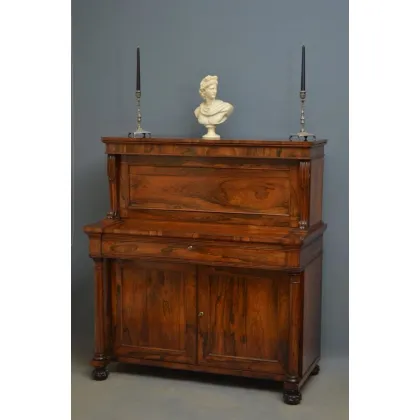 Zdjęcie Doskonałe jakościowo i naprawdę imponujące, metamorficzne biurko z drewna palisandrowego William IV - antyk