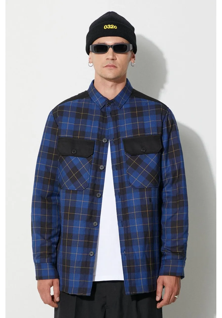 obrazek 1 Neil Barett kurtka LOOSE BICOLOR FLAP POCKET PADDED męska kolor niebieski przejściowa oversize PBCS024C.V041C.3705