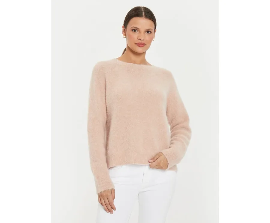 obrazek 1 Kontatto Sweter 3M0229 Beżowy Relaxed Fit