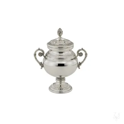 Picture Stylish silver sugar bowl with a unique shape - Zaramella Argenti