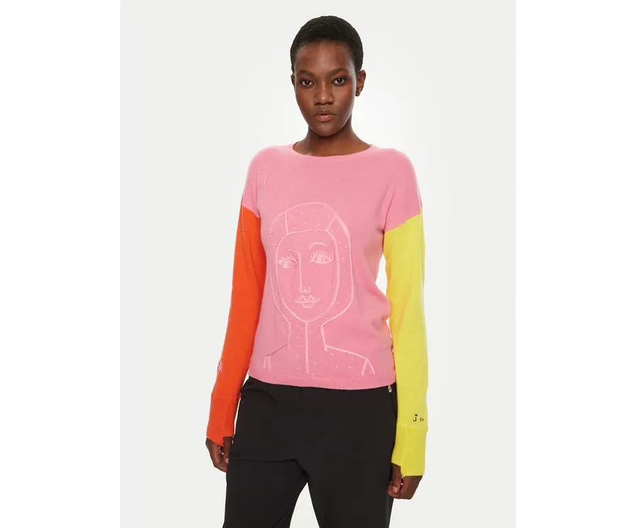 obrazek 1 Rossignol Sweter Lina RLNWO09 Różowy Regular Fit