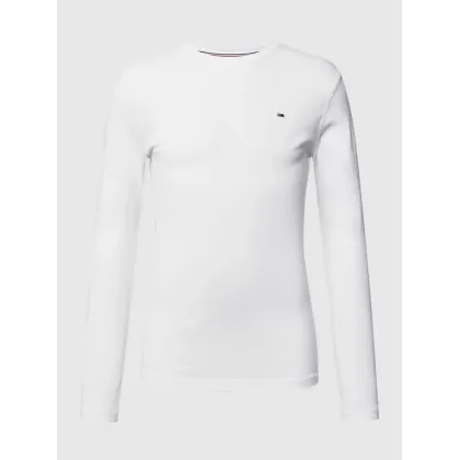 Zdjęcie Bluzka z długim rękawem o kroju slim fit z prążkowaną fakturą