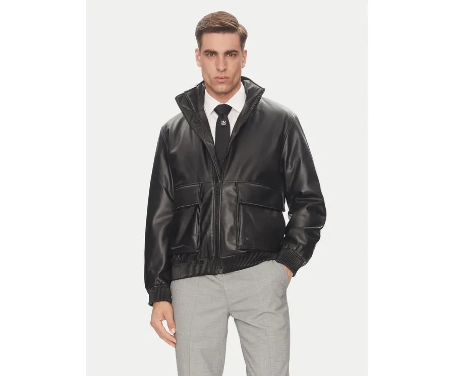 obrazek 1 HUGO Kurtka z imitacji skóry Bono2511 50530772 Czarny Regular Fit