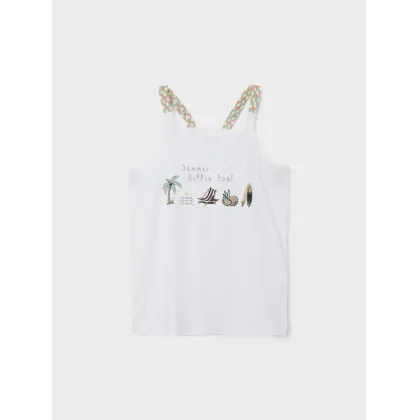 Zdjęcie NAME IT Top 13214959 Biały Slim Fit