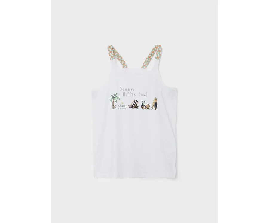 obrazek 1 NAME IT Top 13214959 Biały Slim Fit